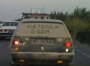 In this photo published in Facebook, reads: Remove Tritol man!